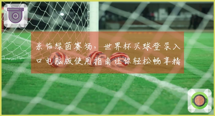 亲临绿茵赛场,世界杯买球登录入口电脑版使用指南让你轻松畅享精彩赛事